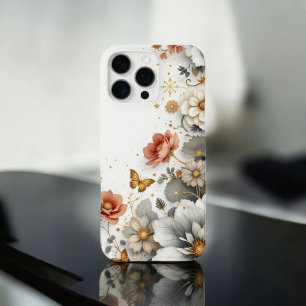 Bloemige Fladder iPhone 16 Pro Max Hoesje
