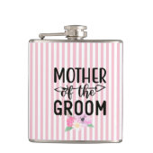 Bloemige fles voor moeder van de bruidegom heupfles (Voorkant)