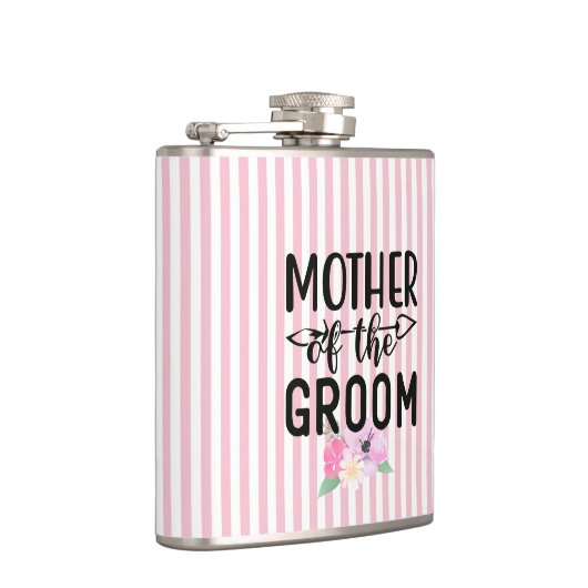 Bloemige fles voor moeder van de bruidegom heupfles (Rechts)