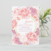 Bloemige Fluisteringen Uitnodiging (Staand voorkant)