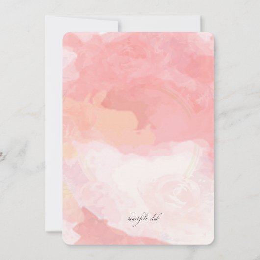 Bloemige Fluisteringen Uitnodiging (Achterkant)