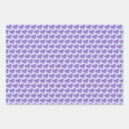 Bloemige Fondant Roze Trouwtaart Paars Hart Inpakpapier Vel (Voorkant 2)