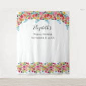 Bloemige foto-achtergrond bruiloftsshower wandkleed (Voorkant)