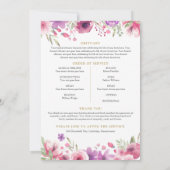 Bloemige foto rouwservice programmaboekje kaart (Achterkant)