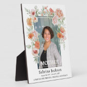 Bloemige fotobegrafenis-herdenkingsdienst fotoplaat (Zijkant)