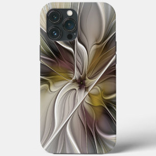 Bloemige Fractal, Fantasie Bloem met Aardetinten Case-Mate iPhone Case
