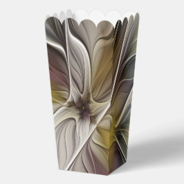 Bloemige Fractal, Fantasie Bloem met Aardtinten Bedankdoosjes