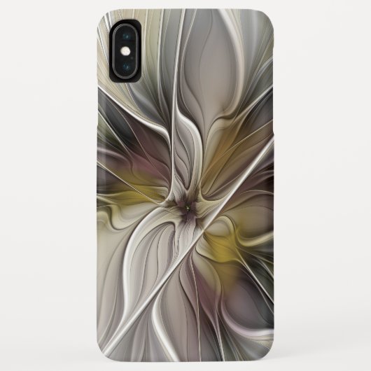 Bloemige Fractal, Fantasie Bloem met Aardtinten Case-Mate iPhone Case (Achterkant)