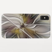 Bloemige Fractal, Fantasie Bloem met Aardtinten Case-Mate iPhone Case (Achterkant (horizontaal))