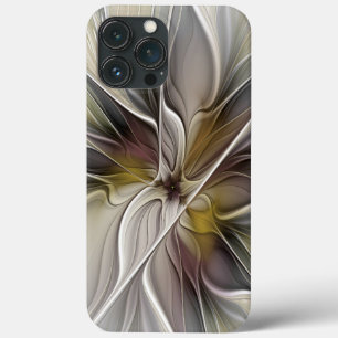 Bloemige Fractal, Fantasie Bloem met Aardtinten Case-Mate iPhone Case