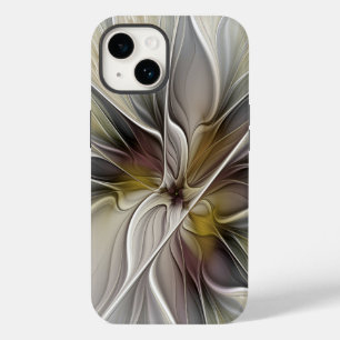Bloemige Fractal, Fantasie Bloem met Aardtinten Case-Mate iPhone 14 Hoesje