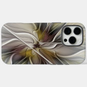 Bloemige Fractal, Fantasiebloem met Aardetinten Case-Mate iPhone Case (Achterkant (horizontaal))