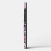 Bloemige Fractale Abstracte Bloem Roze Grijs Beste Case-Mate iPhone Case (Achterkant / Links)
