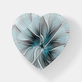 Bloemige Fractale Moderne Abstracte Bloem Blauw Gr