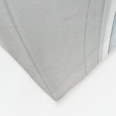 Bloemige Fractale Moderne Abstracte Bloem Blauw Gr Fleece Deken (Hoek)