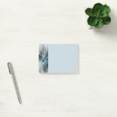 Bloemige Fractale Moderne Abstracte Bloem Blauw Gr Post-it® Notes (Kantoor)