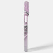 Bloemige Fractale Moderne Abstracte Bloem Roze Gri Case-Mate iPhone Case (Achterkant / Rechts)