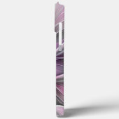 Bloemige Fractale Moderne Abstracte Bloem Roze Gri Case-Mate iPhone Case (Achterkant / Links)