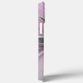 Bloemige Fractale Moderne Abstracte Bloem Roze Gri Case-Mate iPhone Case (Achterkant / Rechts)