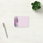 Bloemige Fractale Moderne Abstracte Bloem Roze Gri Post-it® Notes (Kantoor)