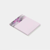 Bloemige Fractale Moderne Abstracte Bloem Roze Gri Post-it® Notes (Schuin)