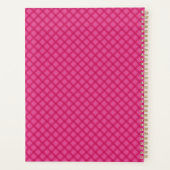 Bloemige fuchsia geruite meisjesnaam planner (Achterkant)