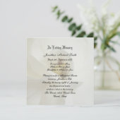 Bloemige Gardenia Herdenkingsdienst Uitnodiging (Staand voorkant)