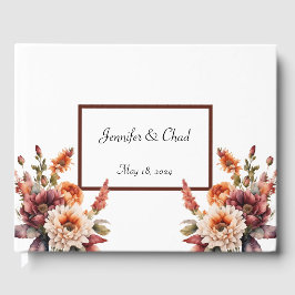 Bloemige gastboek voor de tuin gastenboek