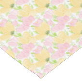 Bloemige Geel Roze Tafelkleed (Gekanteld)