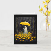 bloemige geest Halloween spook in het bos Kaart (Gele Bloem)