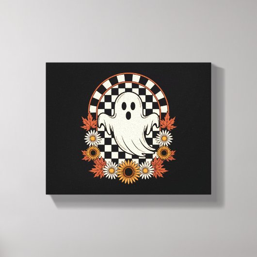 Bloemige Geest Herfst Boho Halloween Canvas Afdruk (Voorkant)