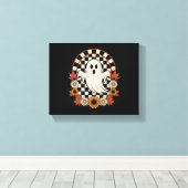 Bloemige Geest Herfst Boho Halloween Canvas Afdruk (Insitu (Houten vloer))