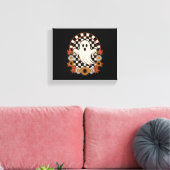 Bloemige Geest Herfst Boho Halloween Canvas Afdruk (Insitu (Woonkamer))