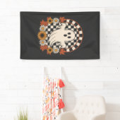 Bloemige Geest Herfst Boho Halloween Spandoek (Insitu)
