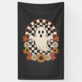 Bloemige Geest Herfst Boho Halloween Spandoek (Verticaal)