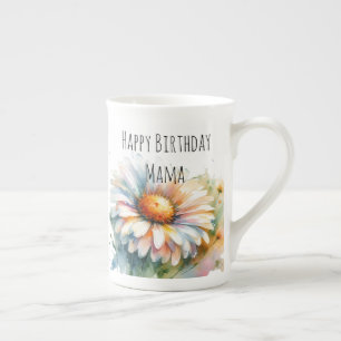Bloemige Gefeliciteerd Mama Personaliseer Porselein Kop