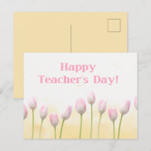Bloemige Gele Gelukkige Lerarendag