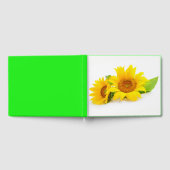 Bloemige Gele & Groene Zonnebloemen Trouwfeest Gastenboek (Volledig)
