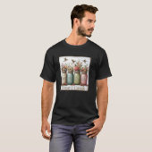 Bloemige geloof hoop liefde vreugde metselwerk pot t-shirt (Voorkant volledig)