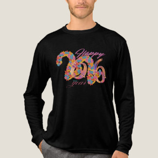 Bloemige Gelukkig Nieuwjaar 2026 Tri-Blend Shirt