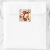bloemige gemengde bloemen elegante sticker (Tas)