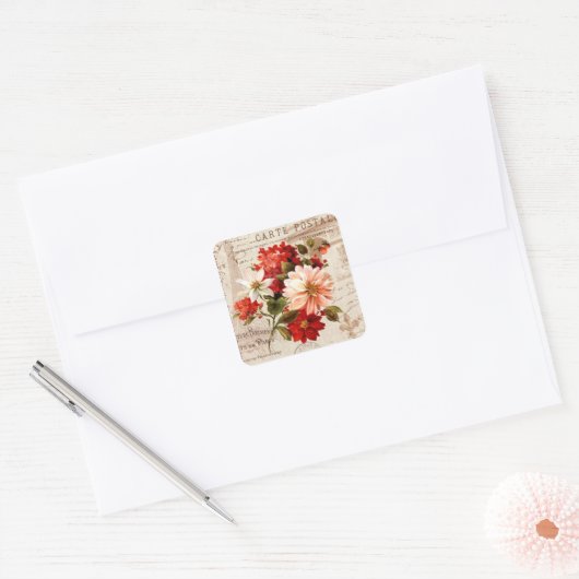  bloemige gemengde bloemen elegante sticker (Envelop)