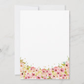 Bloemige geometrische gouden glitter afstudeerfees kaart (Achterkant)