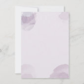 Bloemige Geometrische Paarse Blad Bruiloft Save The Date (Achterkant)