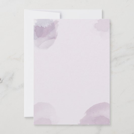 Bloemige Geometrische Paarse Blad Bruiloft Save The Date (Achterkant)