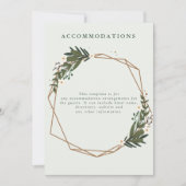 bloemige geometrische trouw accommodatiekaart kaart (Voorkant)