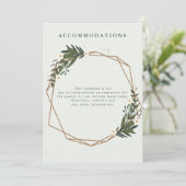 bloemige geometrische trouw accommodatiekaart kaart (Staand voorkant)