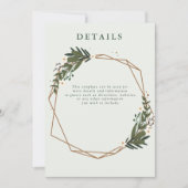 bloemige geometrische trouwdetails kaart (Voorkant)