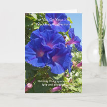 Bloemige gepersonaliseerde 11e trouwdag