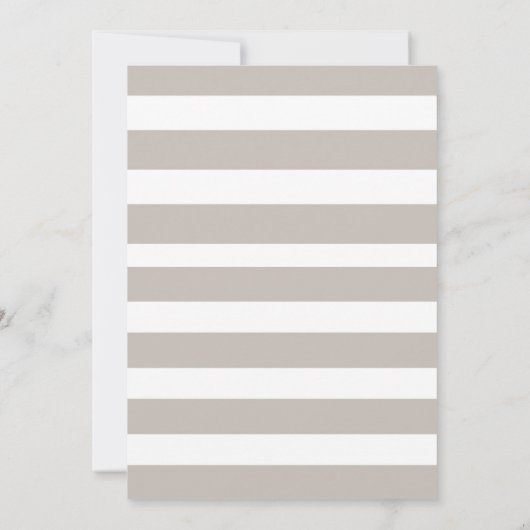 bloemige gestreepte bruidsdoucheuitnodigingen kaart (Achterkant)